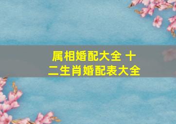 属相婚配大全 十二生肖婚配表大全